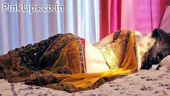 sexy call girl lying in saree for sex